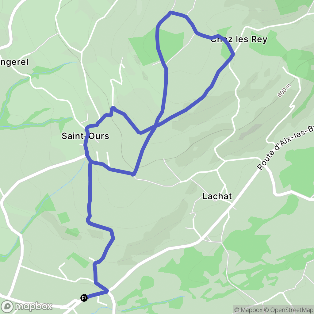 Saint-Ours : carte du parcours de randonnée - France