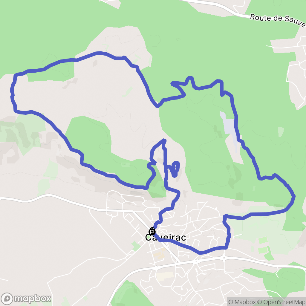 Caveirac : carte du parcours de randonnée - France
