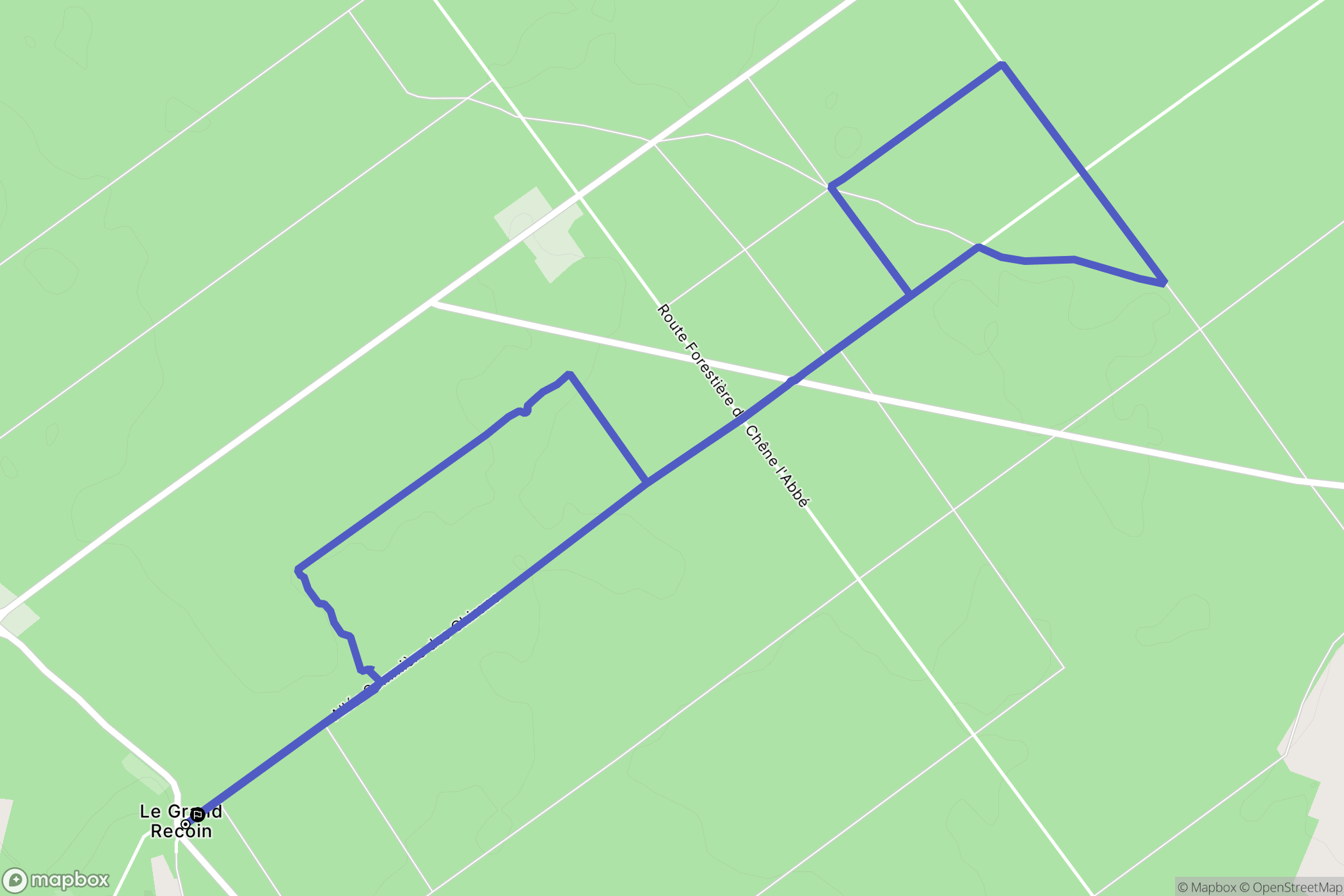 Montamisé : carte du parcours de randonnée - France