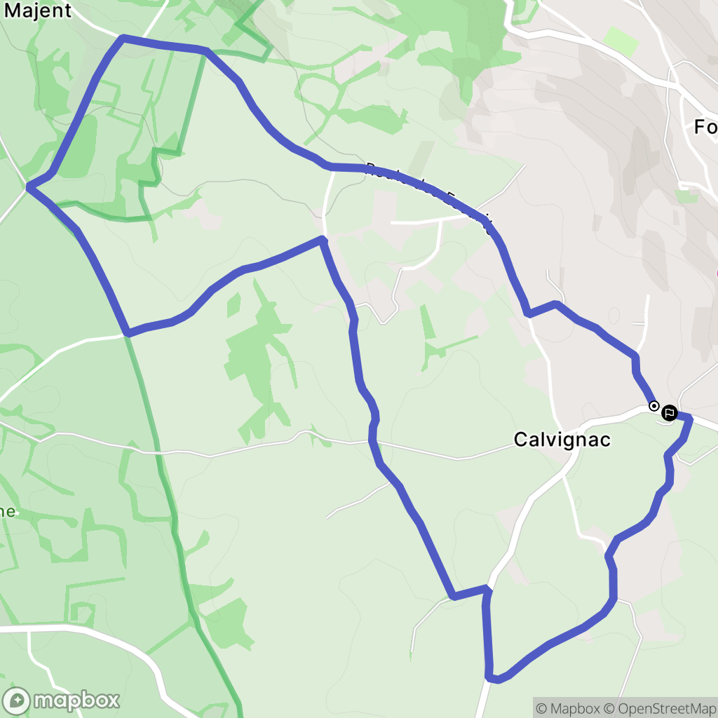 Fons : carte du parcours de randonnée - France