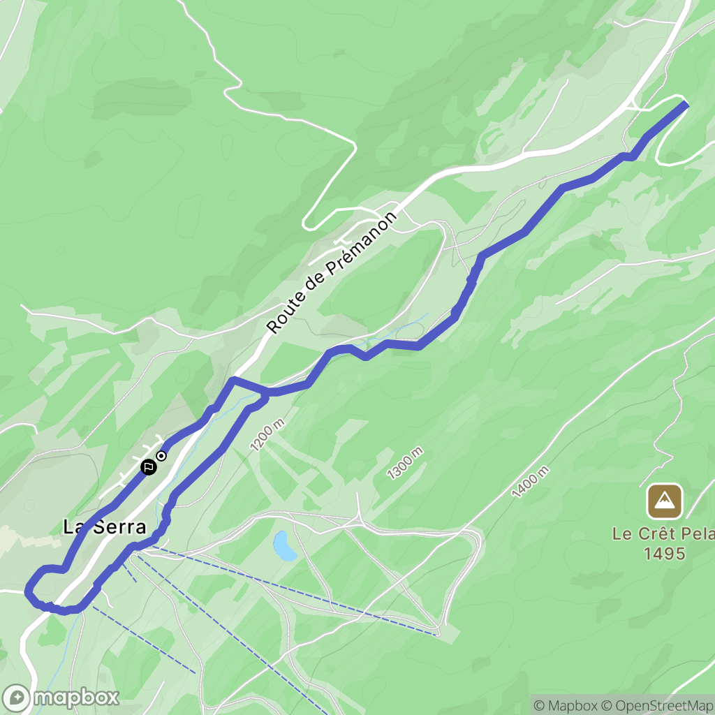 Lamoura : carte du parcours de randonnée - France