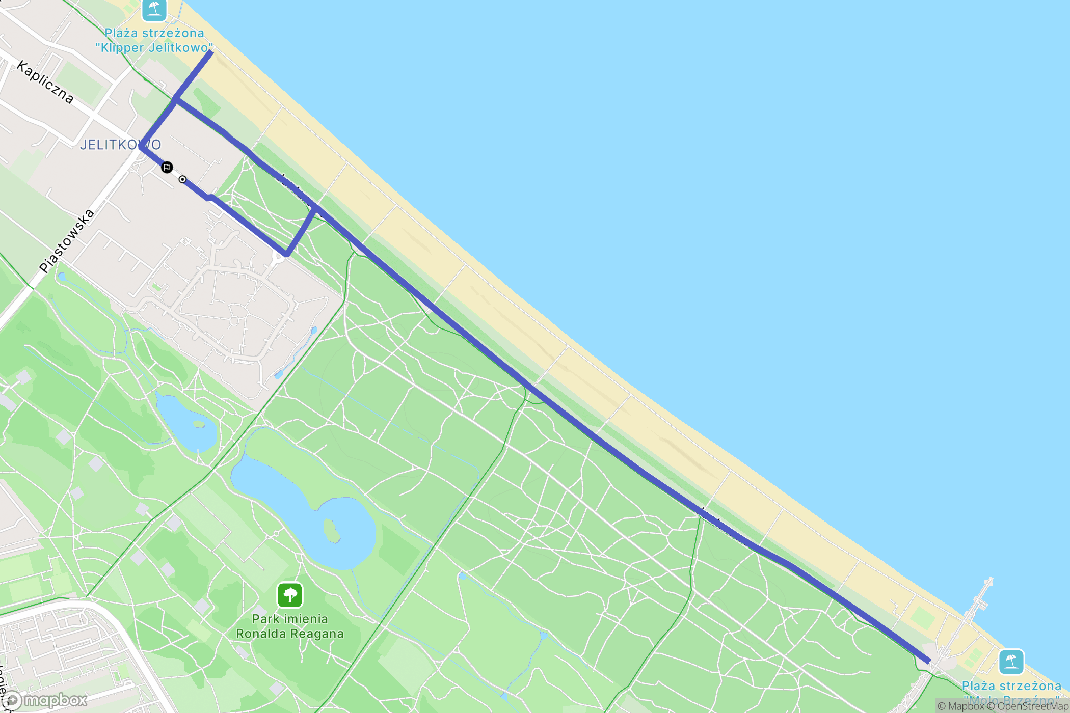 Gdańsk: mapa trasy - Poland