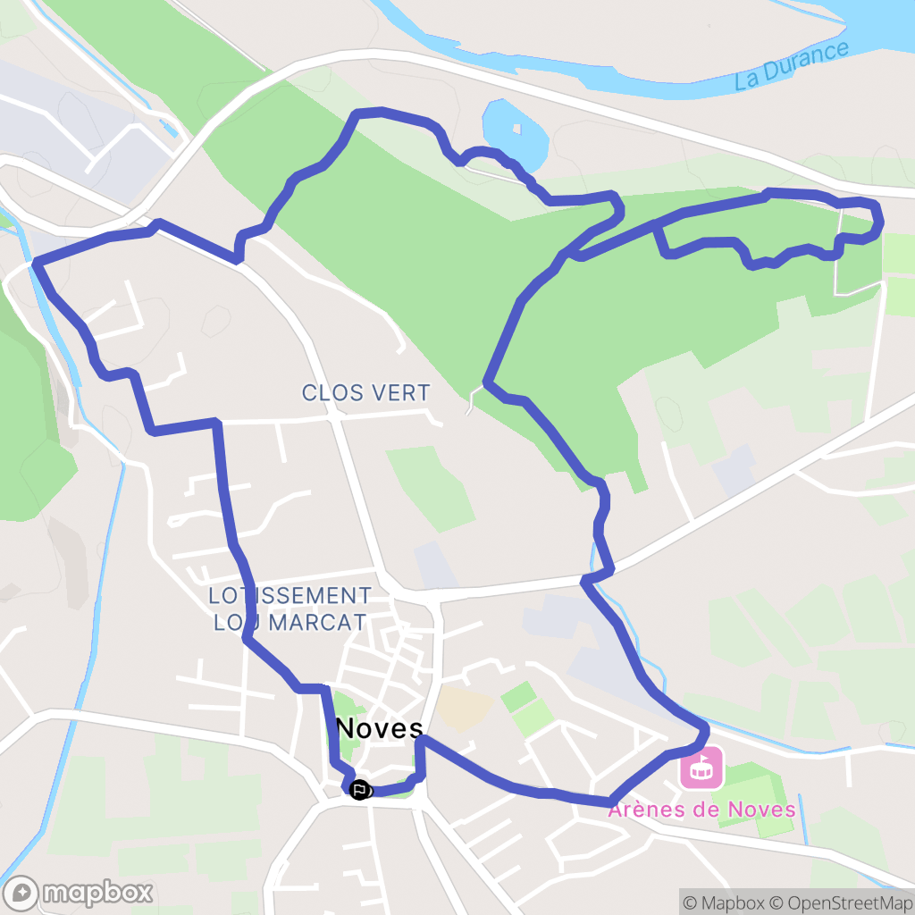 Noves : carte du parcours de randonnée - France