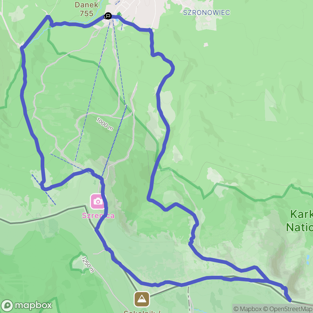 Szklarska Poręba: mapa trasy - Poland
