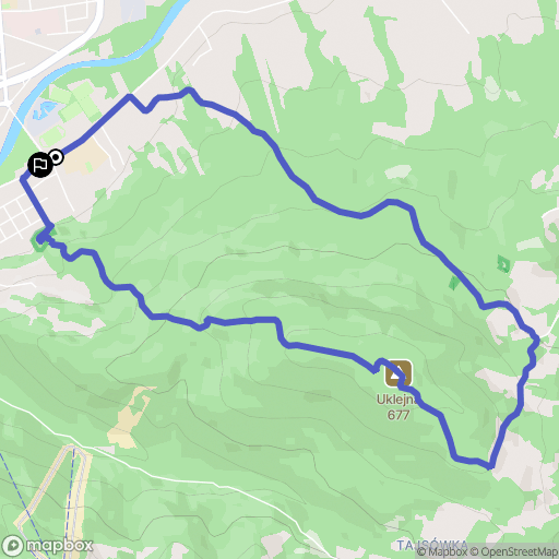Myślenice: mapa trasy - Poland