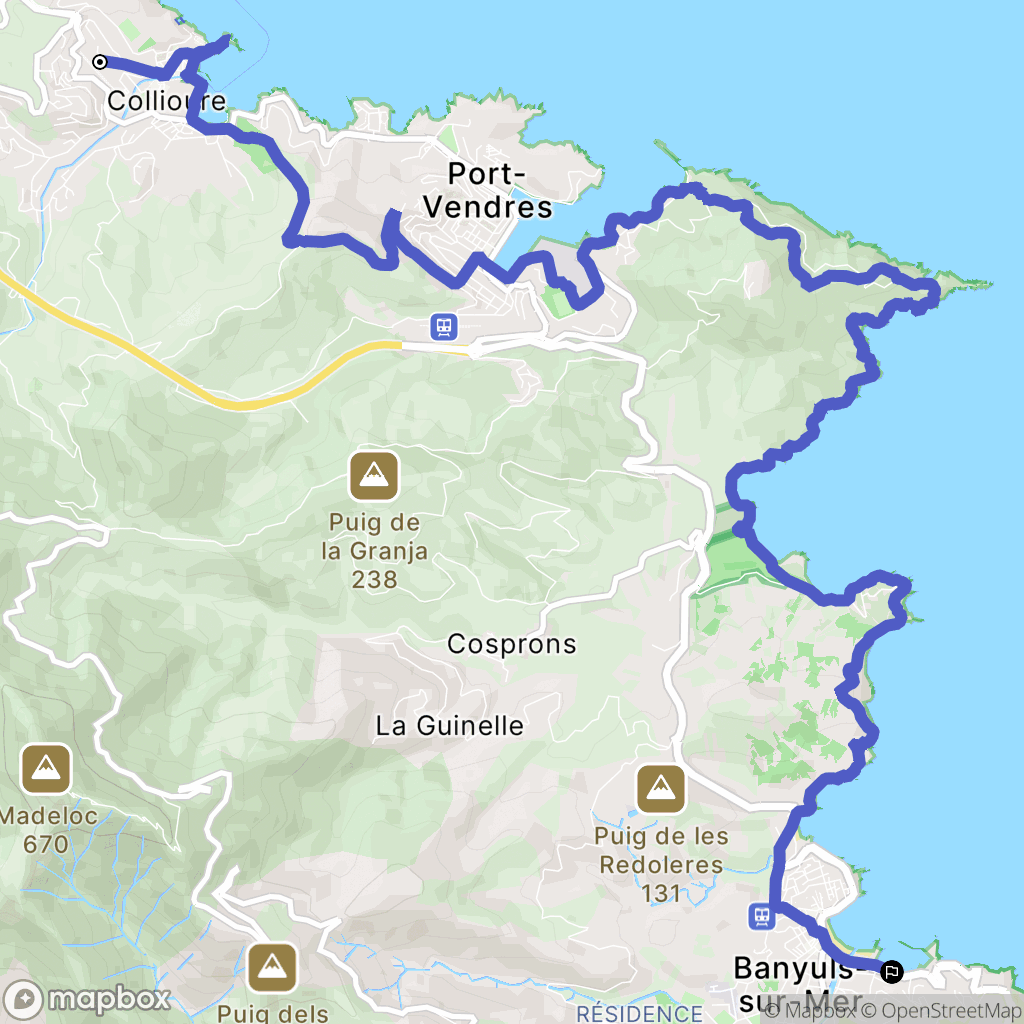 Collioure: routekaart voor buitenactiviteiten - France