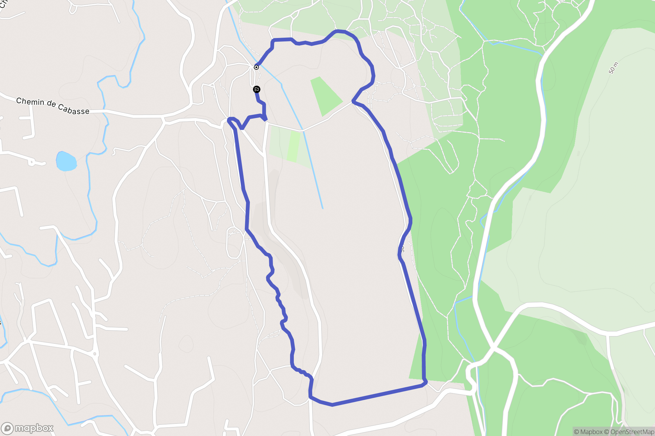 Miramas : carte du parcours de randonnée - France