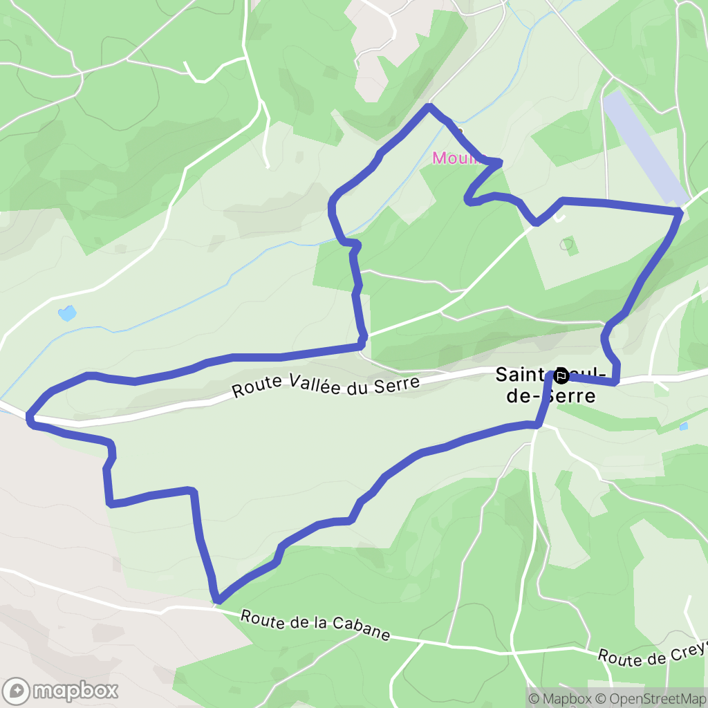 Saint-Paul-de-Serre : carte du parcours de randonnée - France