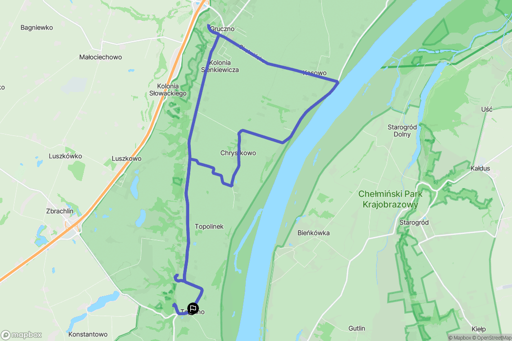 Topolno: mapa trasy - Poland