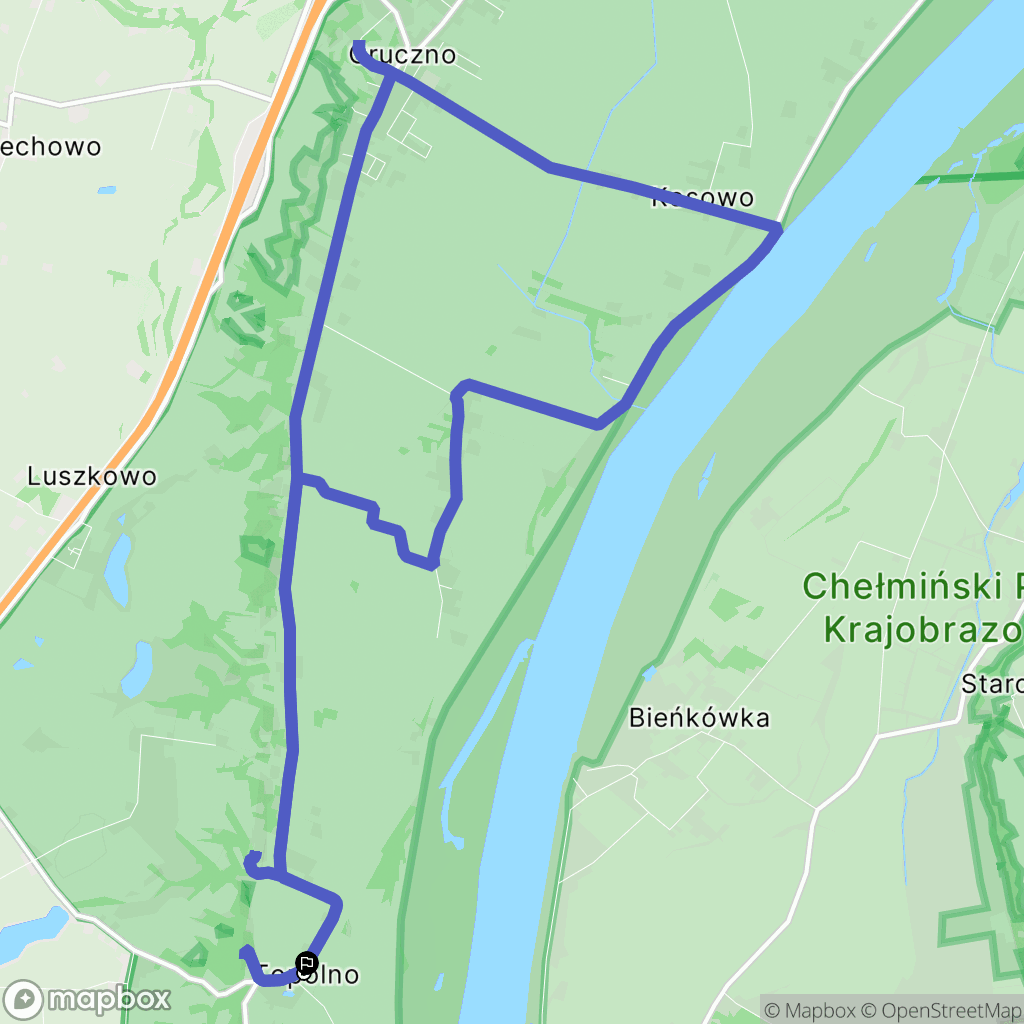 Topolno: mapa trasy - Poland