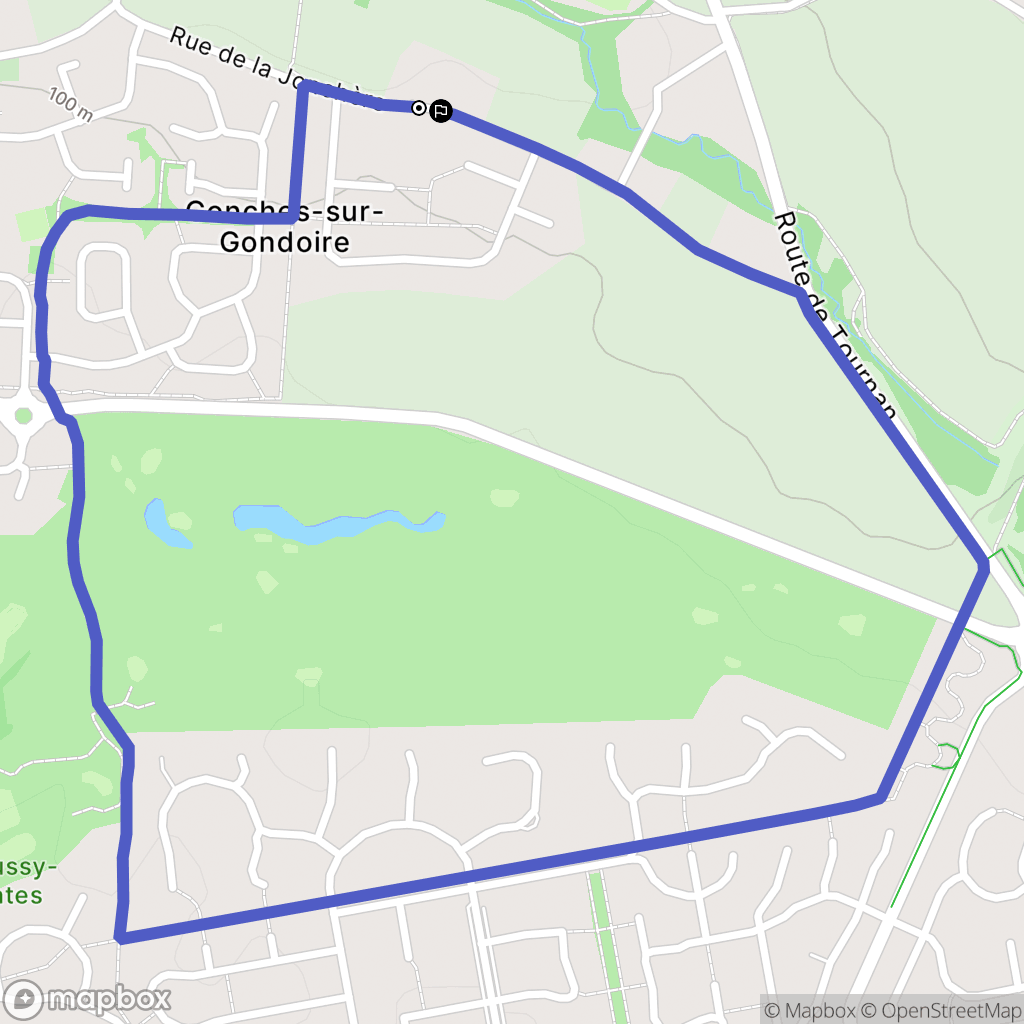 Conches-sur-Gondoire : carte du parcours de randonnée - France