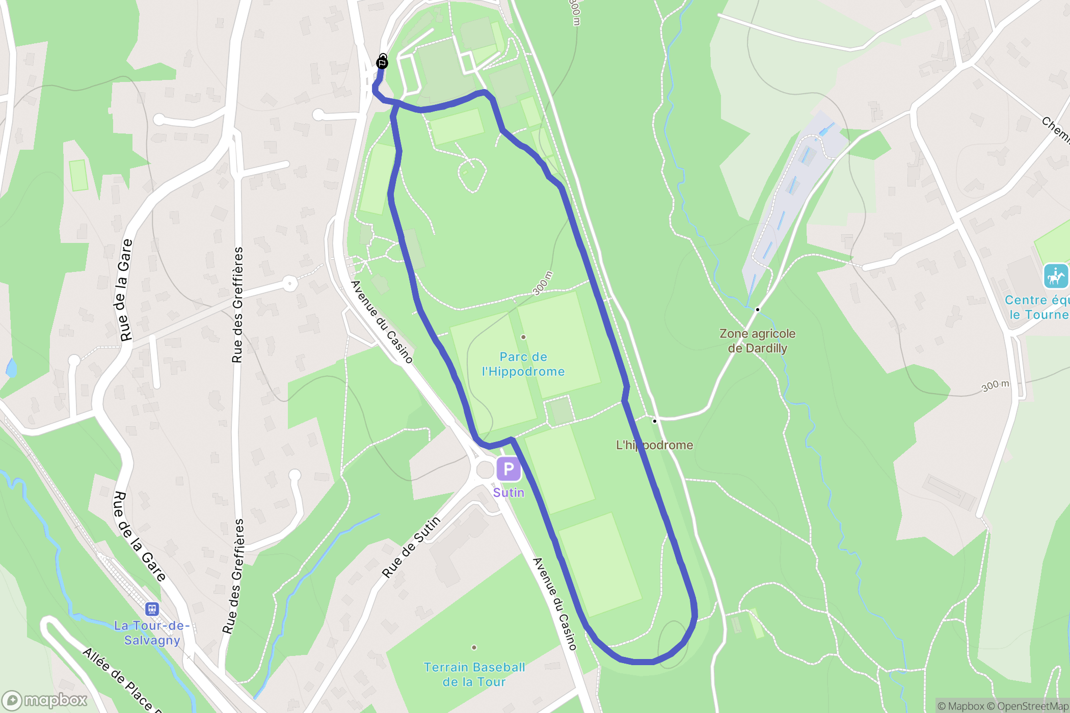 La Tour-de-Salvagny : carte du parcours de randonnée - France