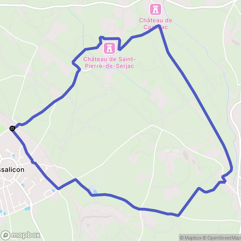 Puissalicon : carte du parcours de randonnée - France