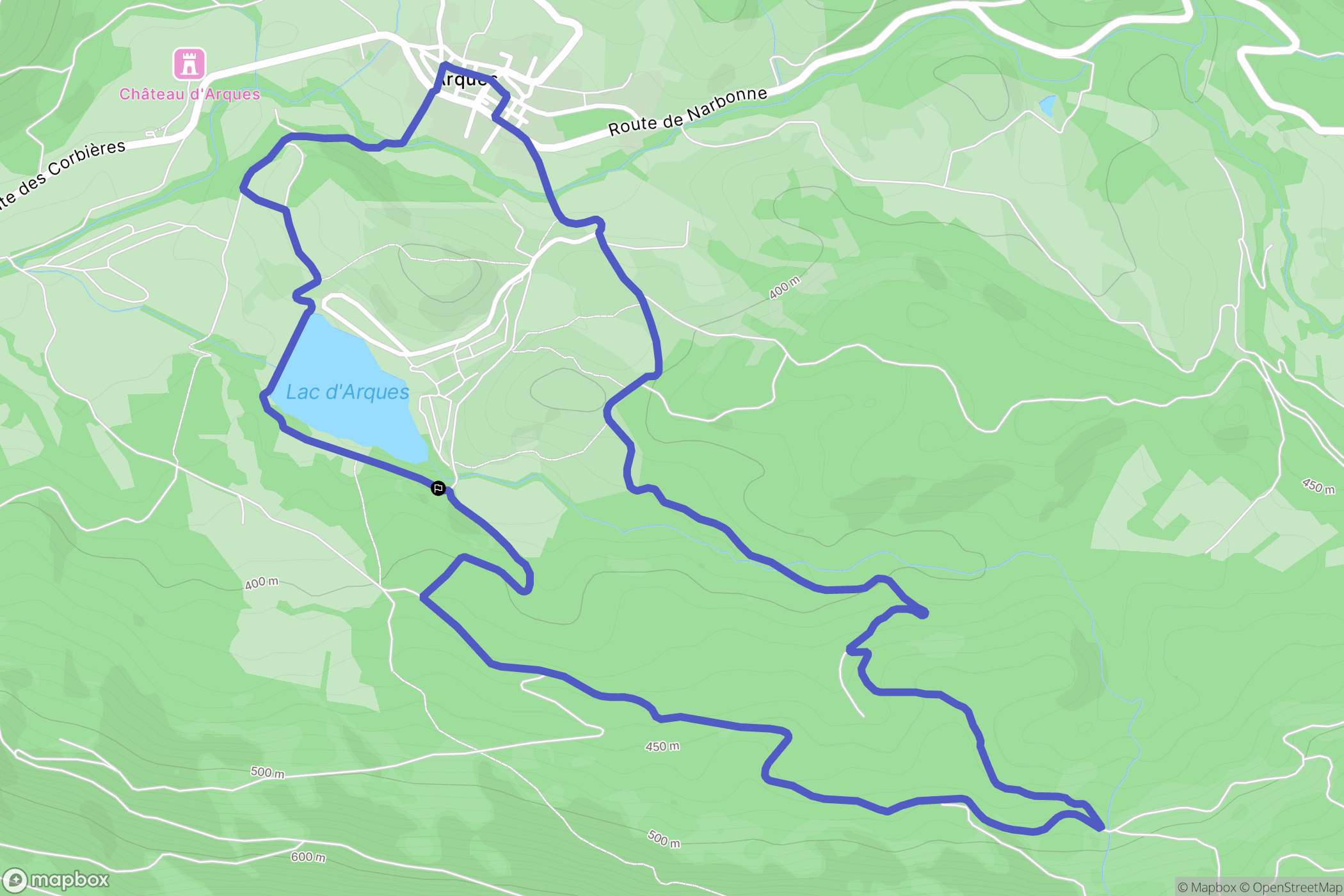 Arques : carte du parcours de randonnée - France