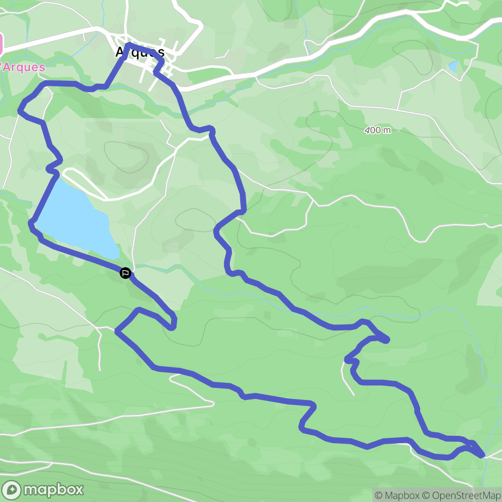 Arques : carte du parcours de randonnée - France