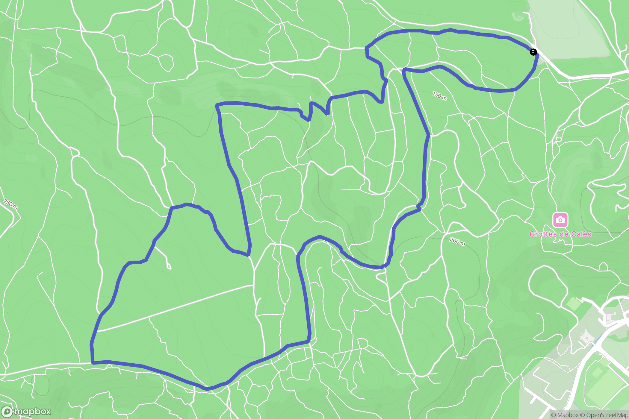 Lamanon : carte du parcours de randonnée - France