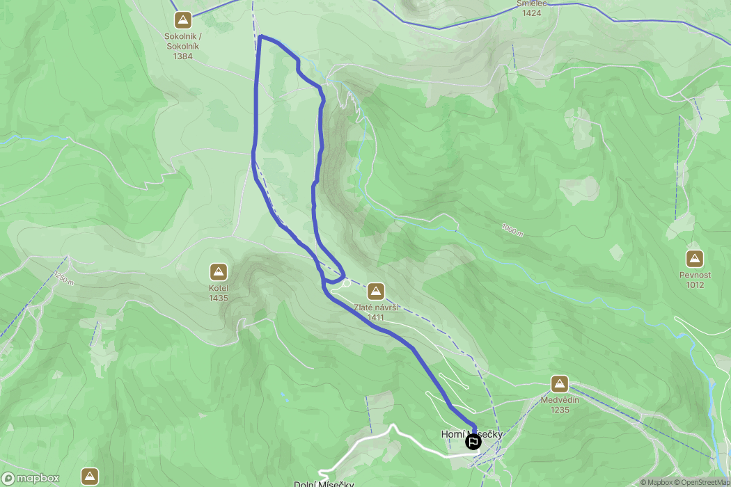Vítkovice: mapa trasy - Czechia