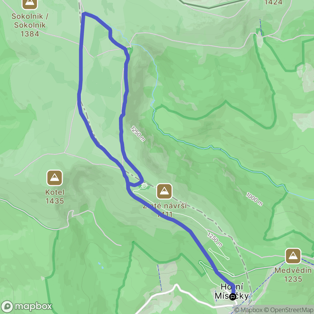 Vítkovice: mapa trasy - Czechia