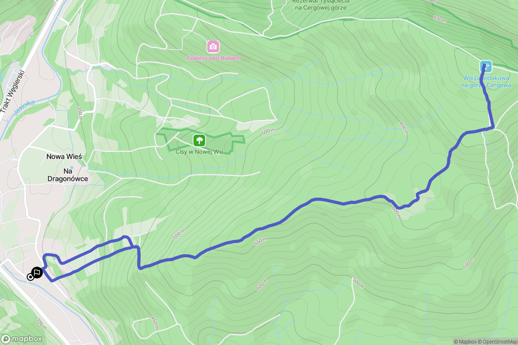 Nowa Wieś: mapa trasy - Poland