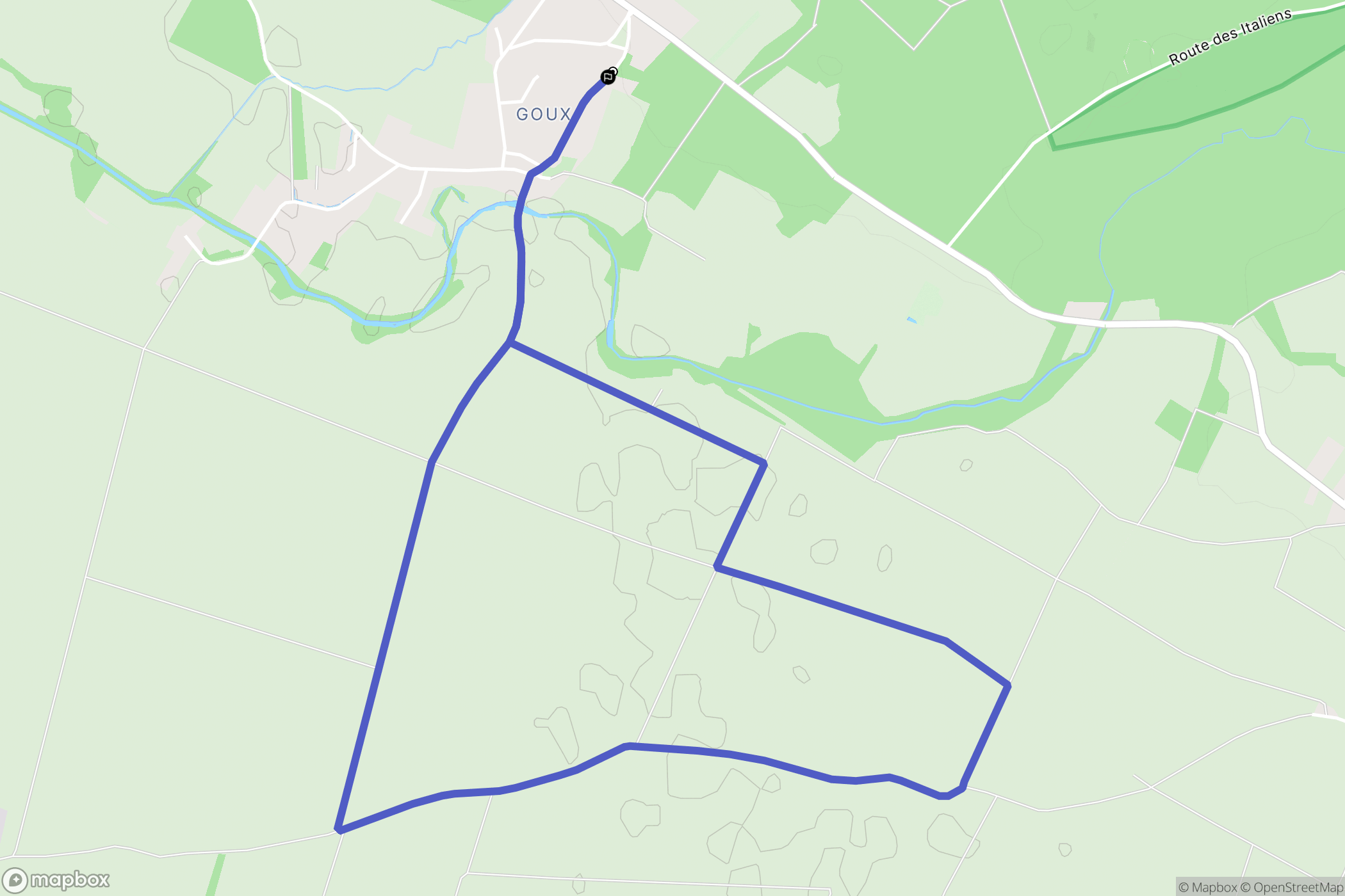 Dole : carte du parcours de randonnée - France