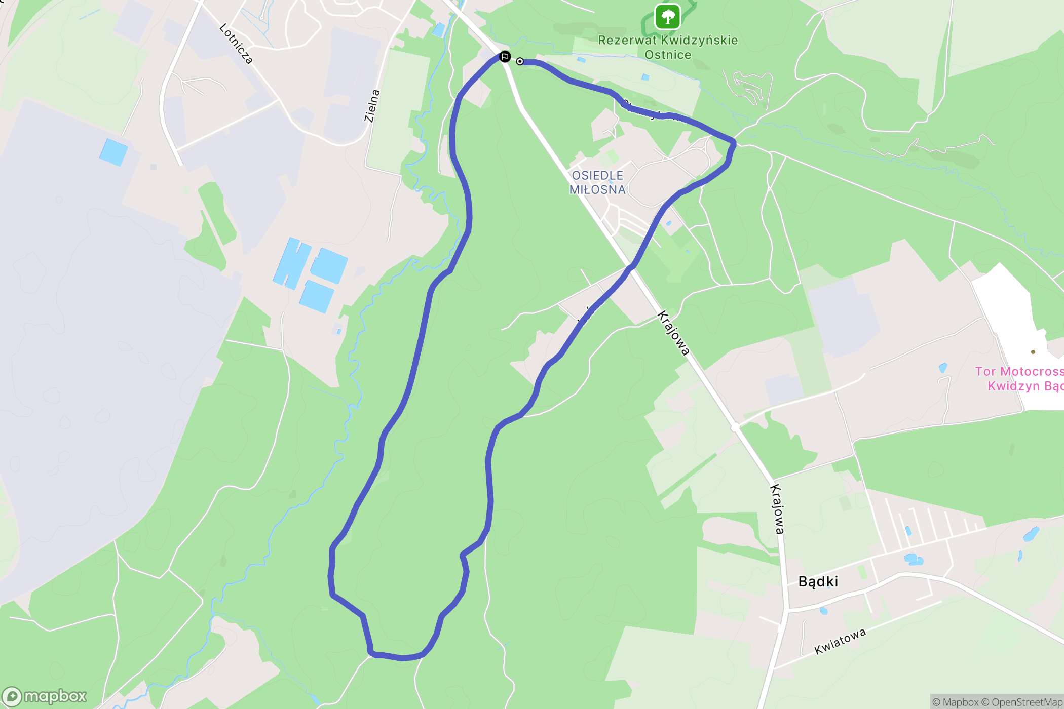 Kwidzyn: mapa trasy - Poland