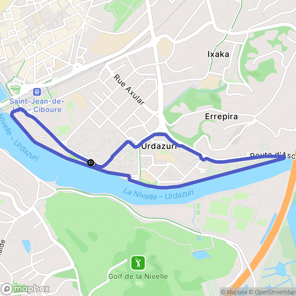Saint-Jean-de-Luz : carte du parcours de randonnée - France