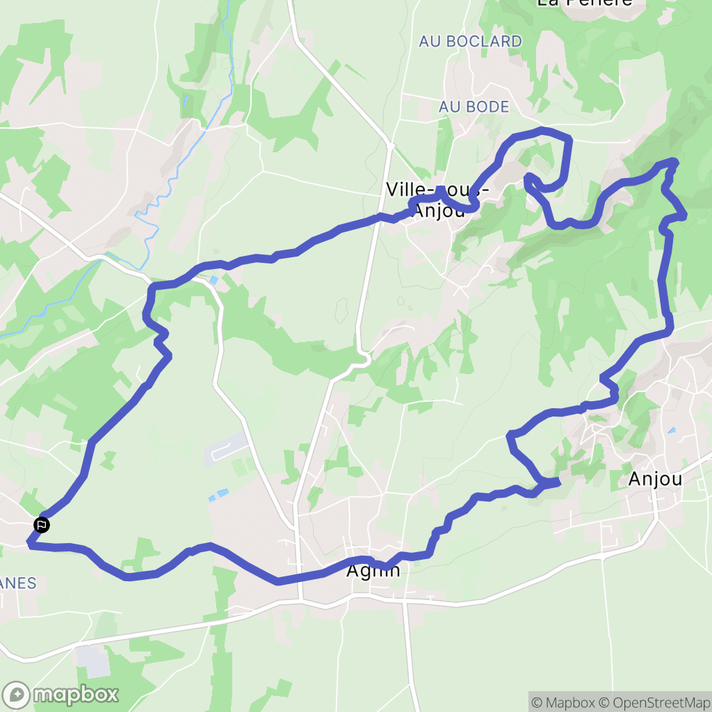 Salaise-sur-Sanne : carte du parcours de randonnée - France