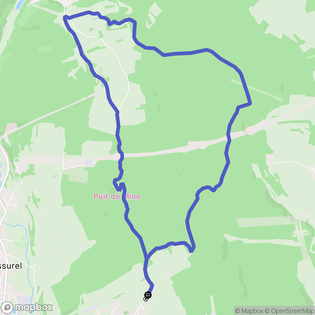 Bethoncourt : carte du parcours de randonnée - France