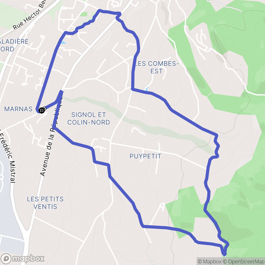 Loriol-sur-Drôme : carte du parcours de randonnée - France