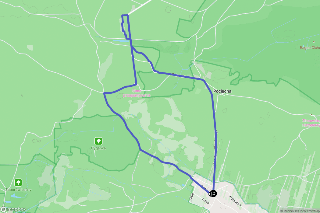 Truskaw: mapa trasy - Poland