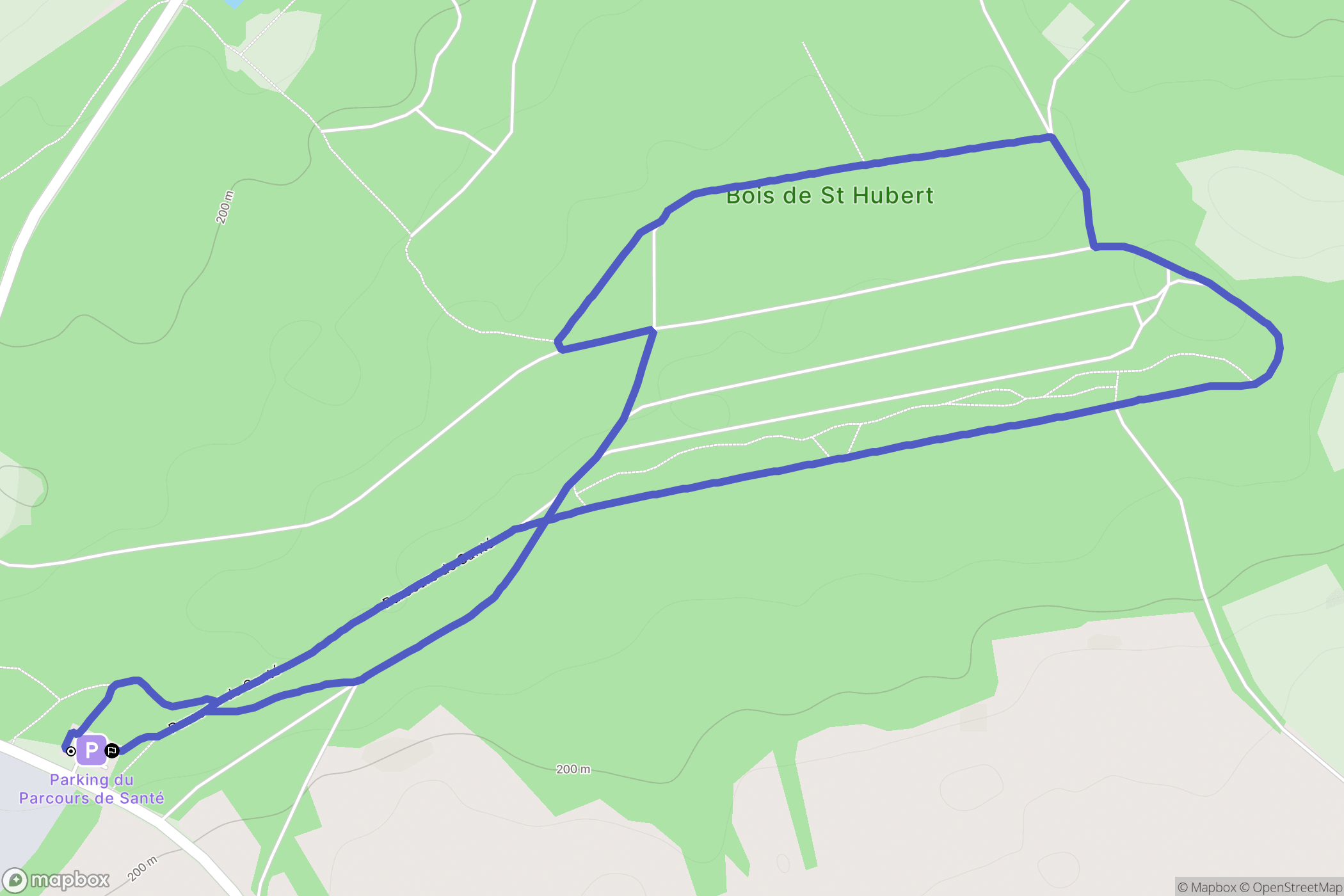 Gandrange : carte du parcours de randonnée - France