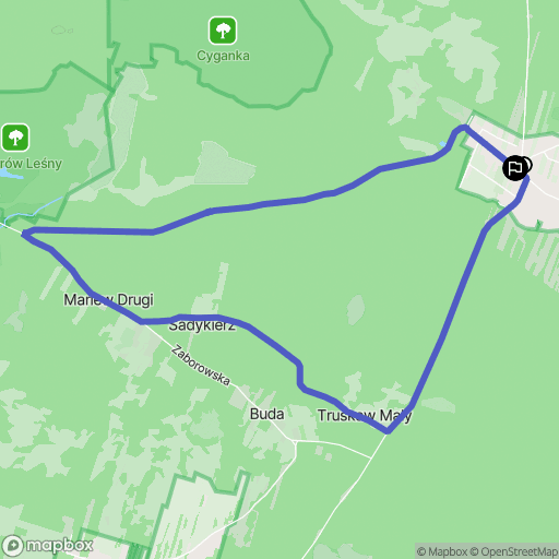 Truskaw: mapa trasy - Poland