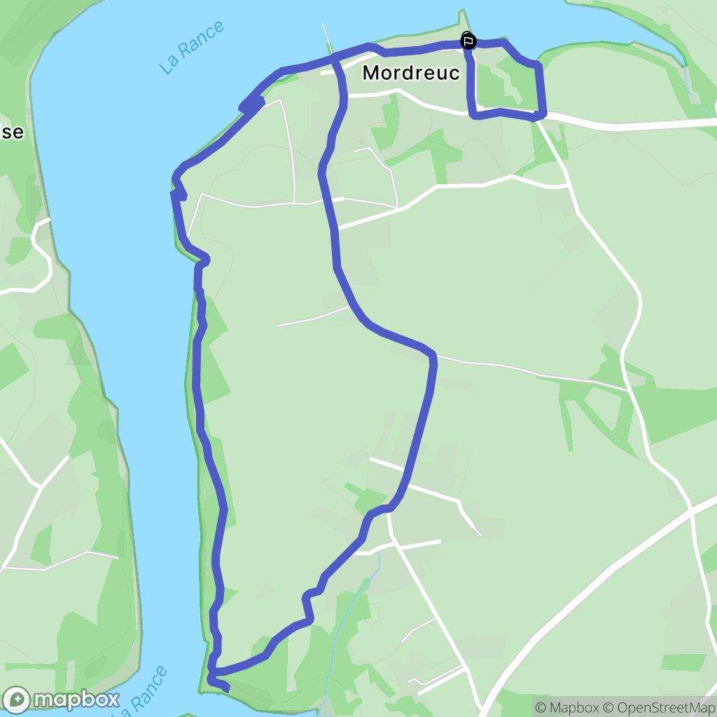 Pleudihen-sur-Rance : carte du parcours de randonnée - France