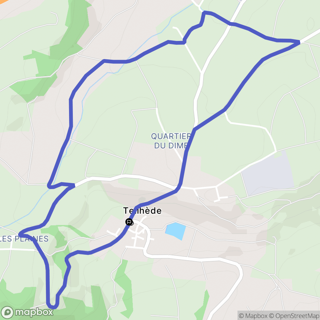 Teilhède : carte du parcours de randonnée - France