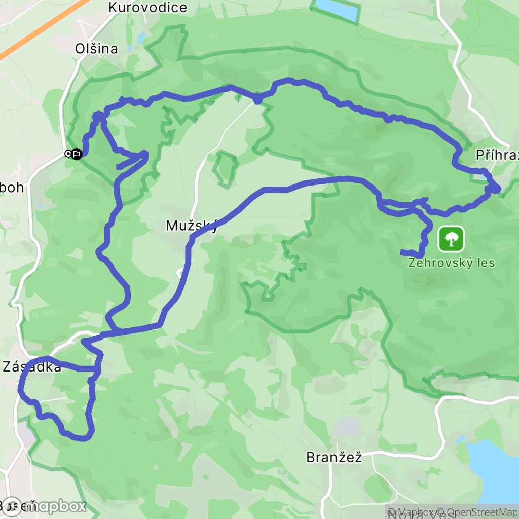 Mnichovo Hradiště: mapa trasy - Czechia