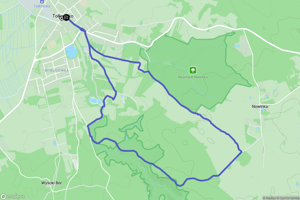 Tolkmicko: mapa trasy - Poland