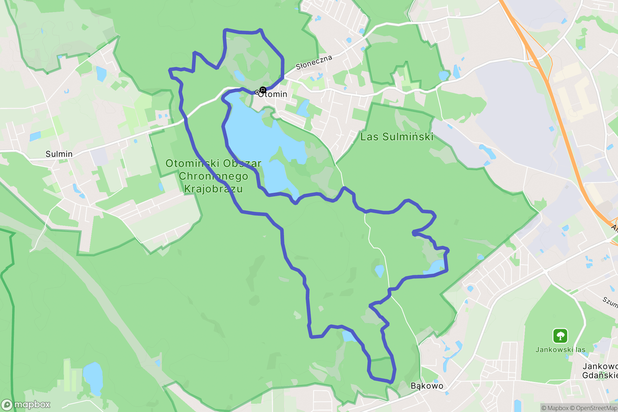 Otomin: mapa trasy - Poland