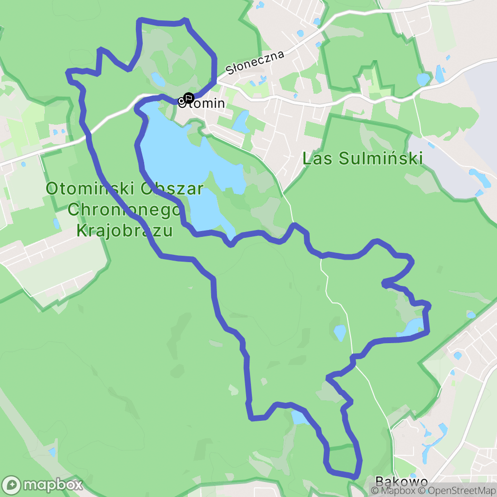 Otomin: mapa trasy - Poland