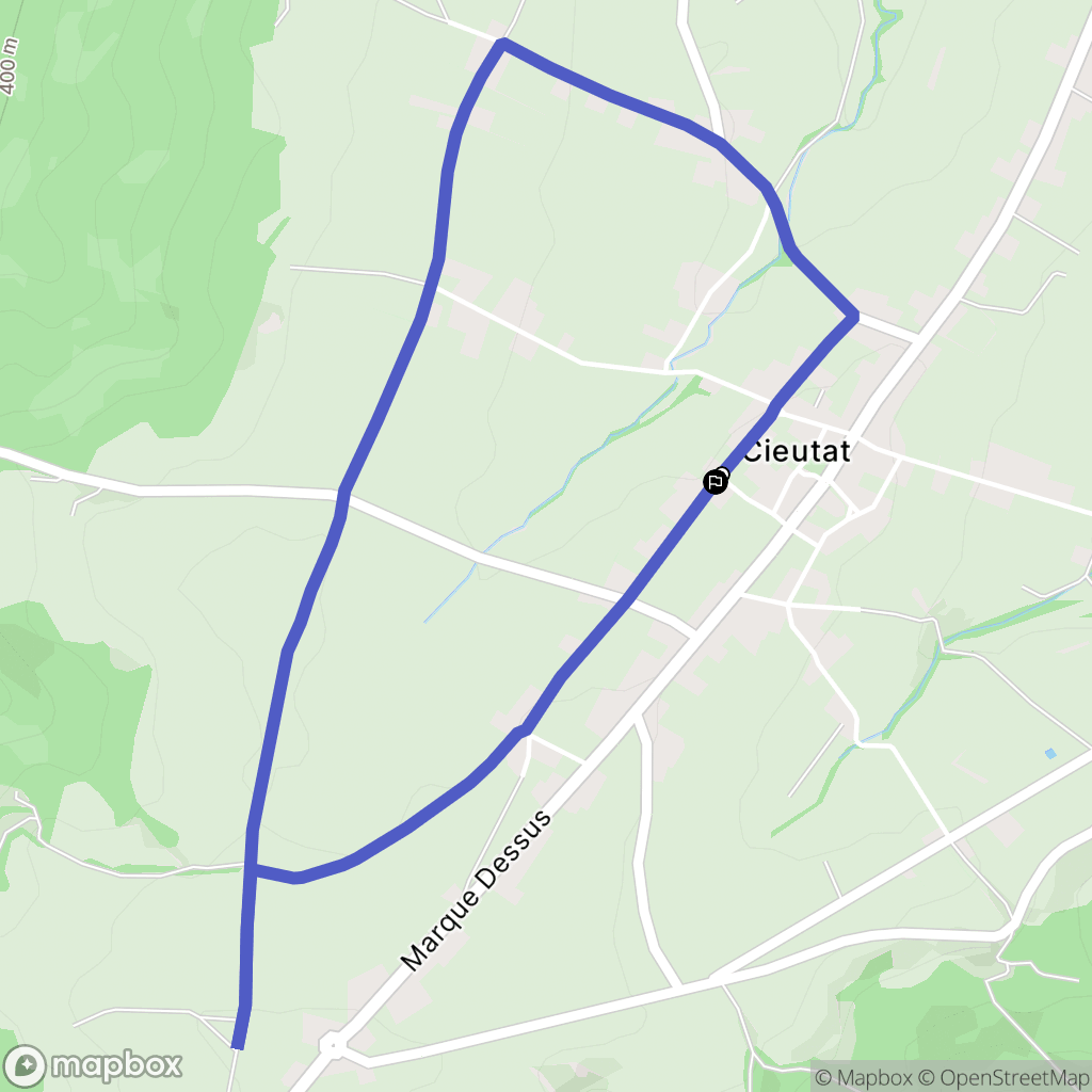 Cieutat : carte du parcours de randonnée - France