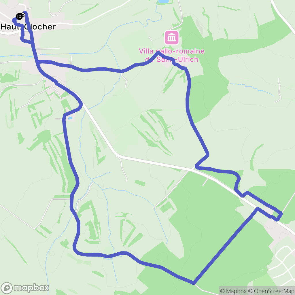 Haut-Clocher : carte du parcours de randonnée - France
