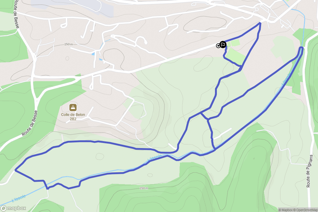 Flassans-sur-Issole : carte du parcours de randonnée - France