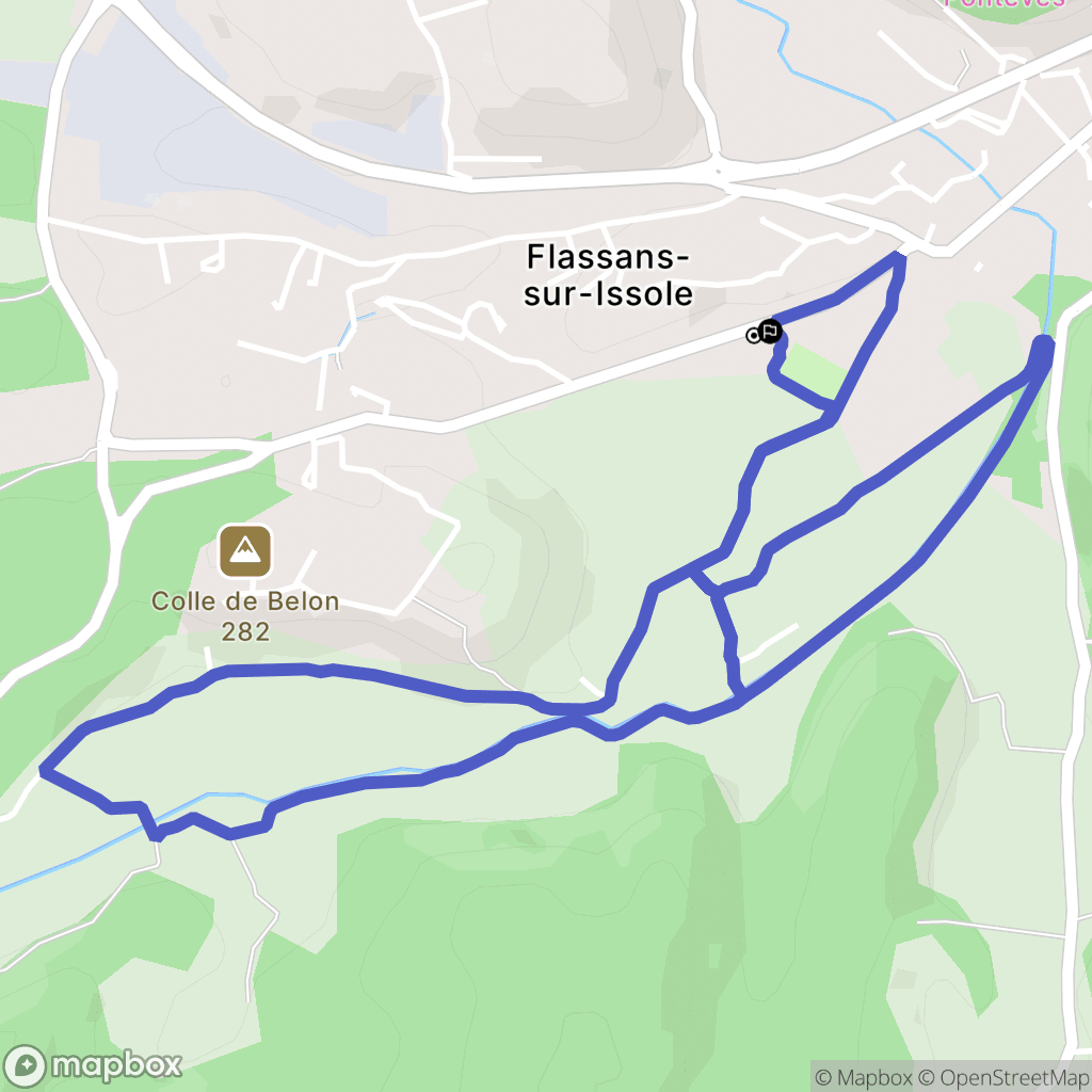 Flassans-sur-Issole : carte du parcours de randonnée - France