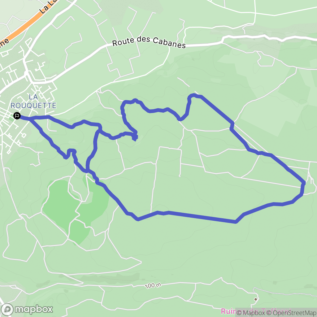 Fleury : carte du parcours de randonnée - France