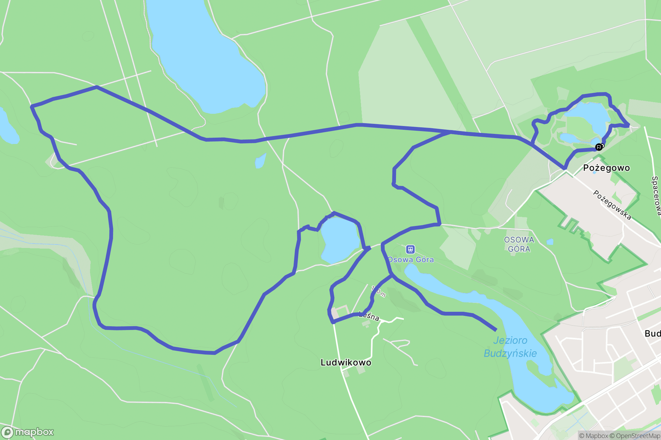 Mosina: mapa trasy - Poland