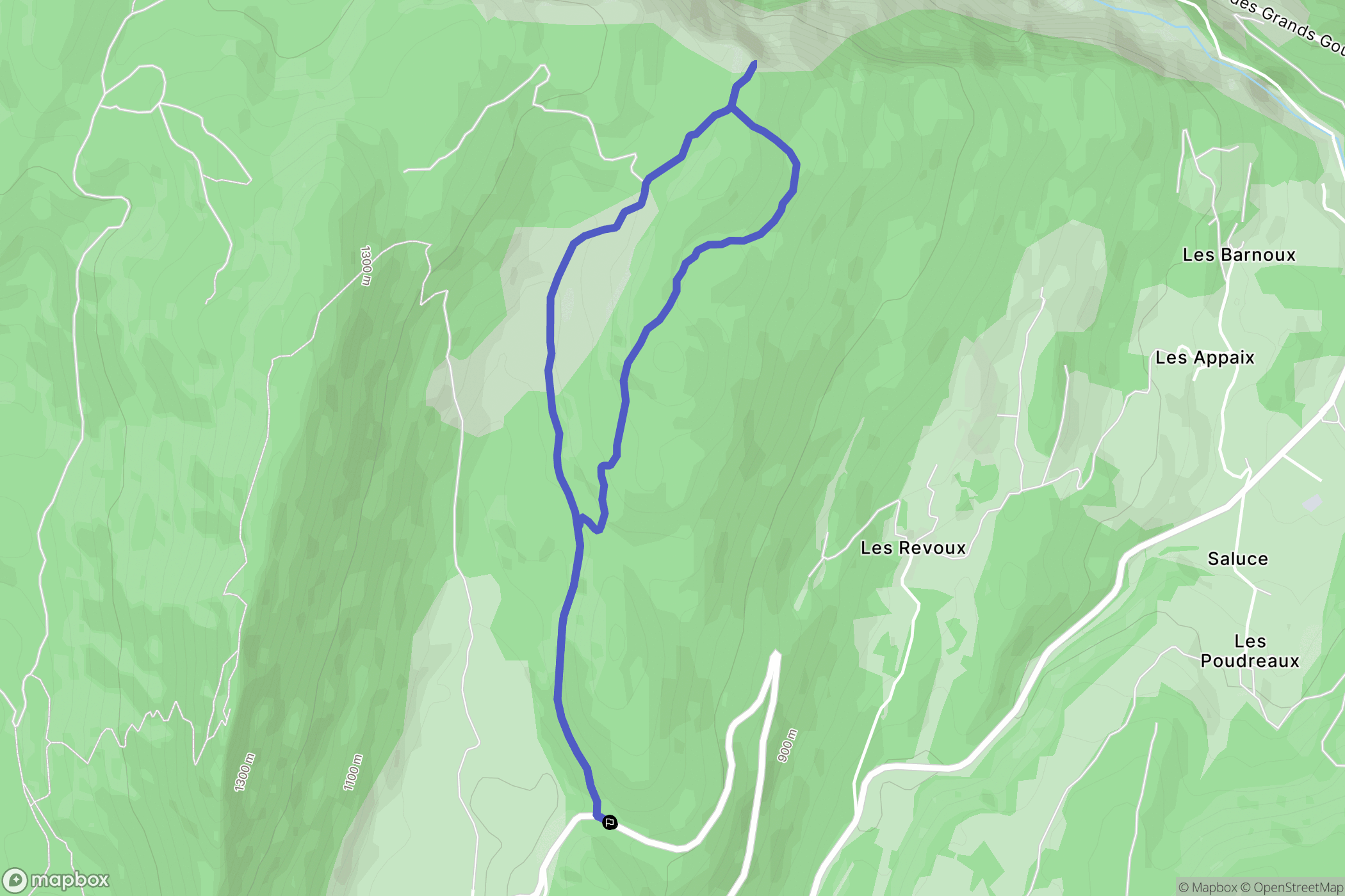 La Chapelle-en-Vercors : carte du parcours de randonnée - France