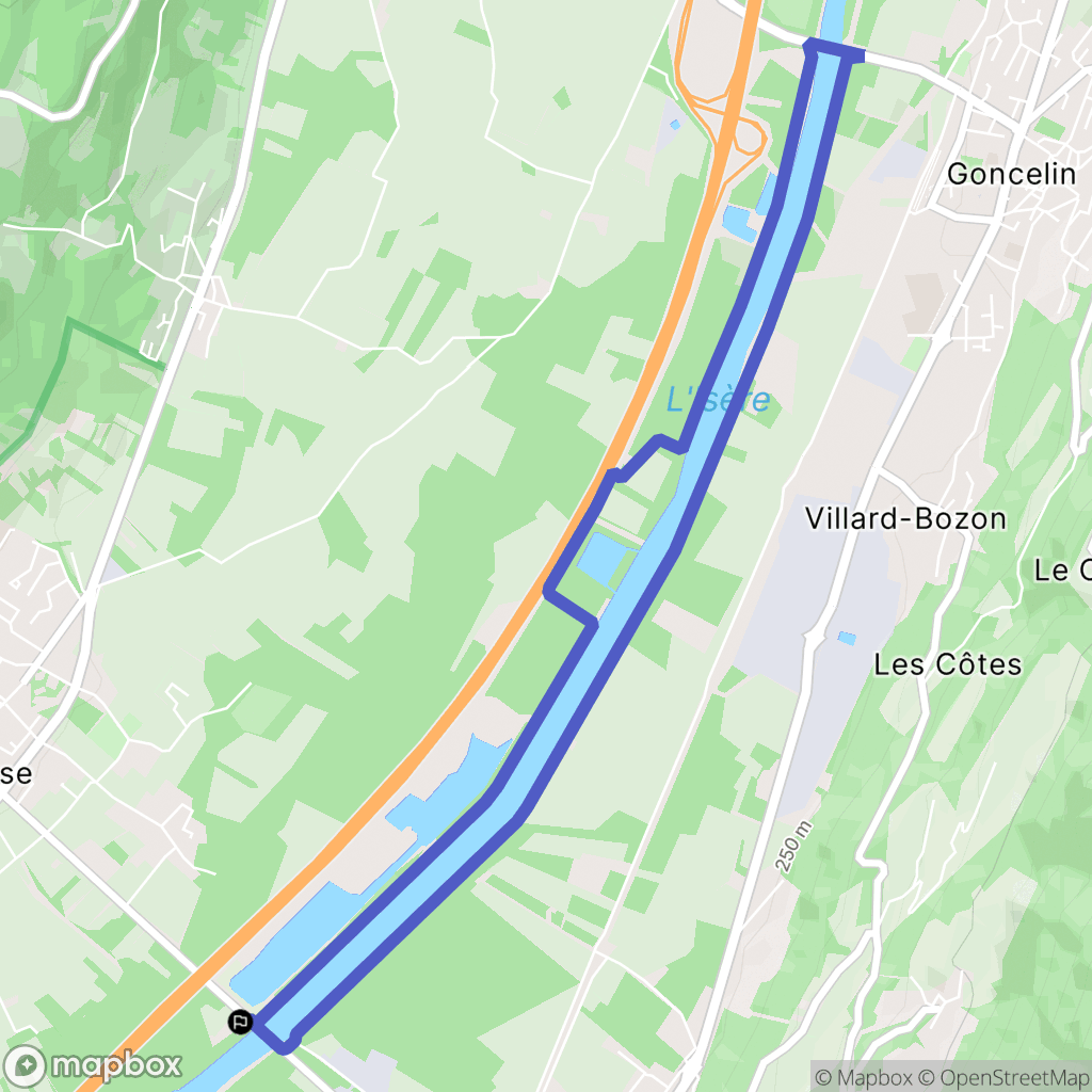 La Terrasse : carte du parcours de randonnée - France