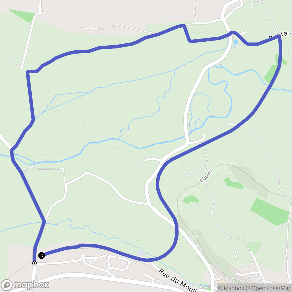 Bertholène : carte du parcours de randonnée - France