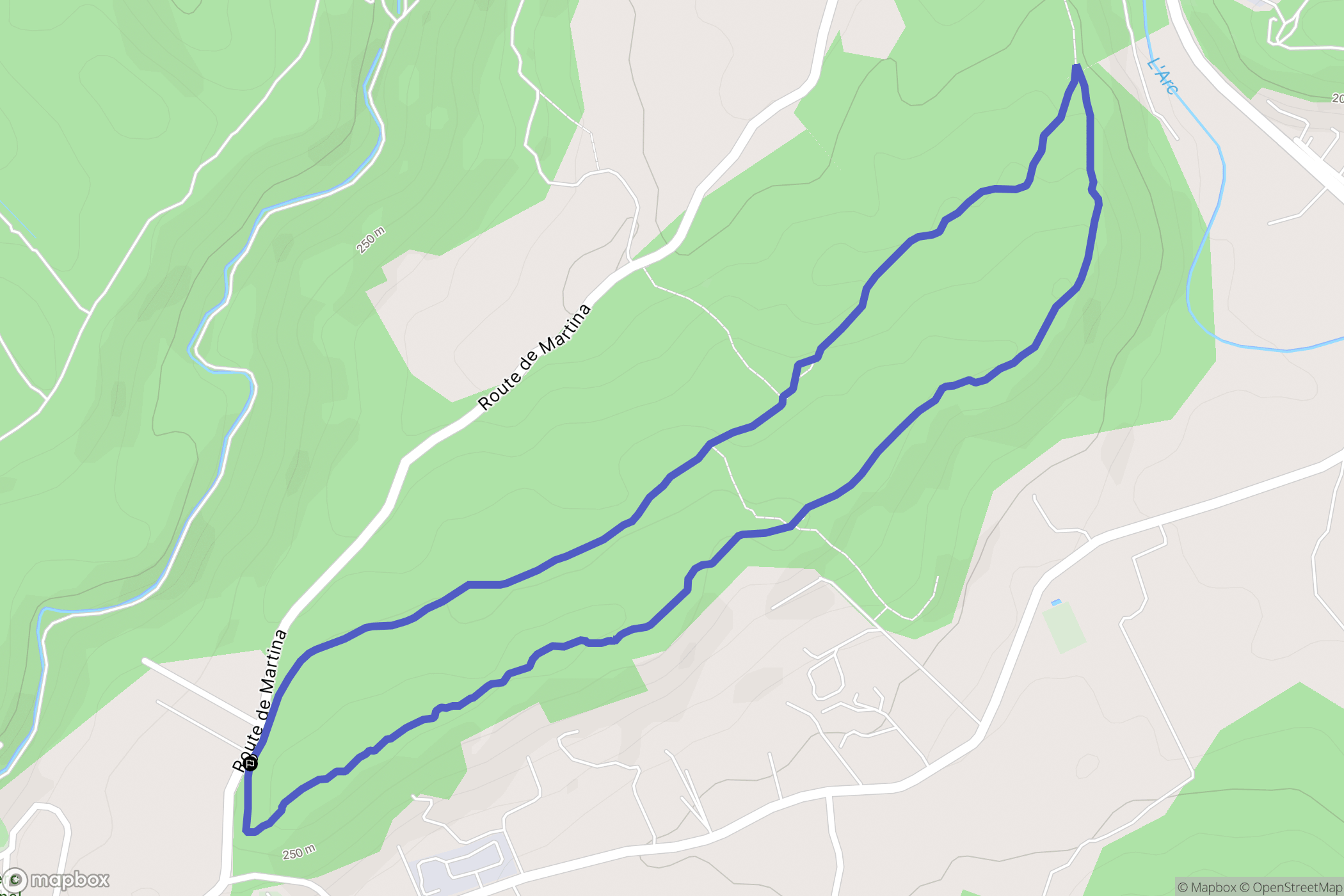 Meyreuil : carte du parcours de randonnée - France