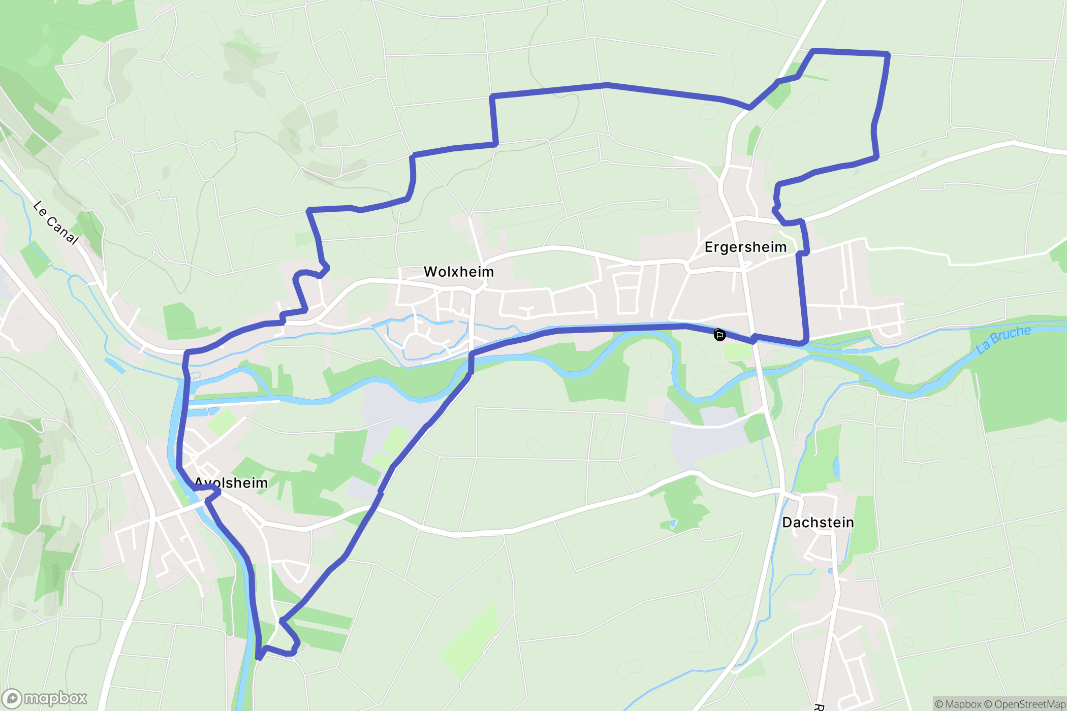 Ergersheim : carte du parcours de randonnée - France