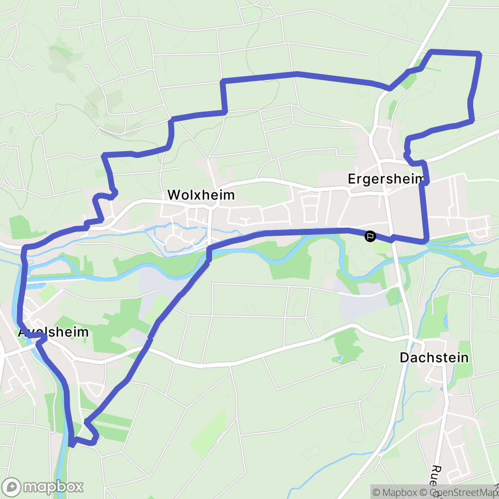 Ergersheim : carte du parcours de randonnée - France